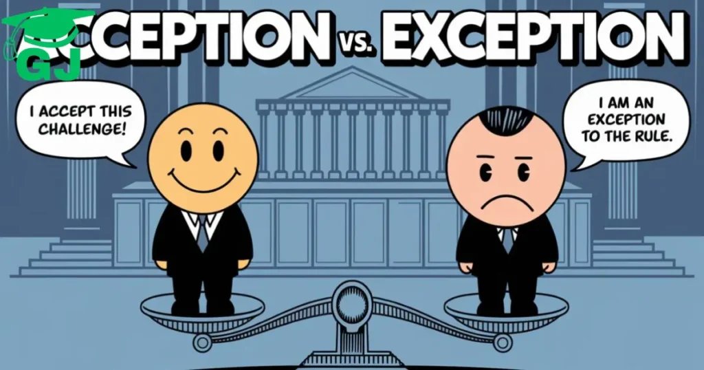 Acception vs Exception