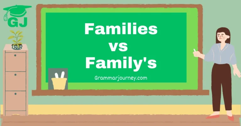 families vs family's