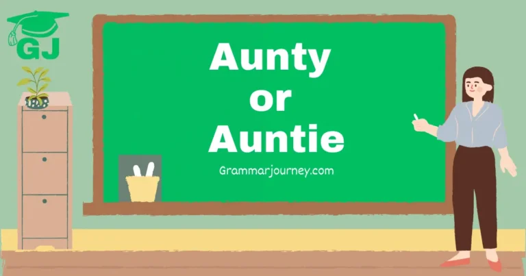 aunty or auntie
